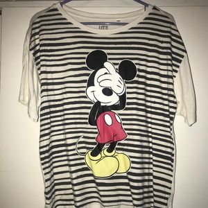 NWOT Disney Uniqlo Stripe Mickey Mouse Tee